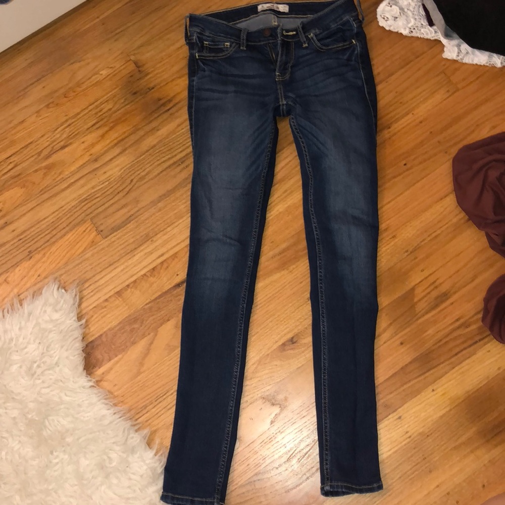 Dark blue jeans